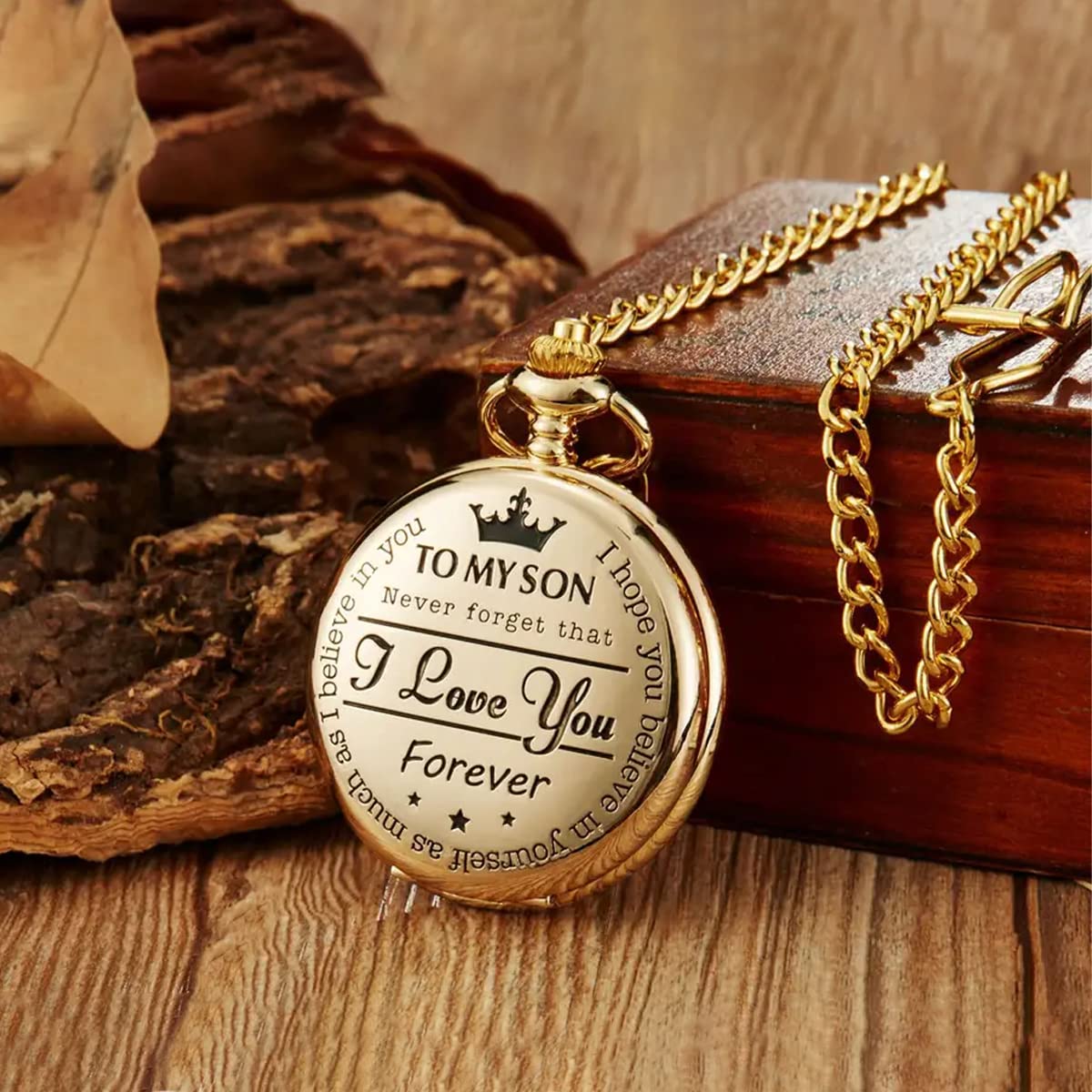 HASTHIP Pocket Watch with Chain for Men Gift for Son Creative Retro Style Alloy Pocket Watch Special Birthday Gift for Your Son 4.8cm Diameter, Golden HASTHIP Pocket Watch with Chain for Men Gift for Son Creative Retro Style Alloy Pocket Watch Special Birthday Gift for Your Son 4.8cm Diameter, Golden